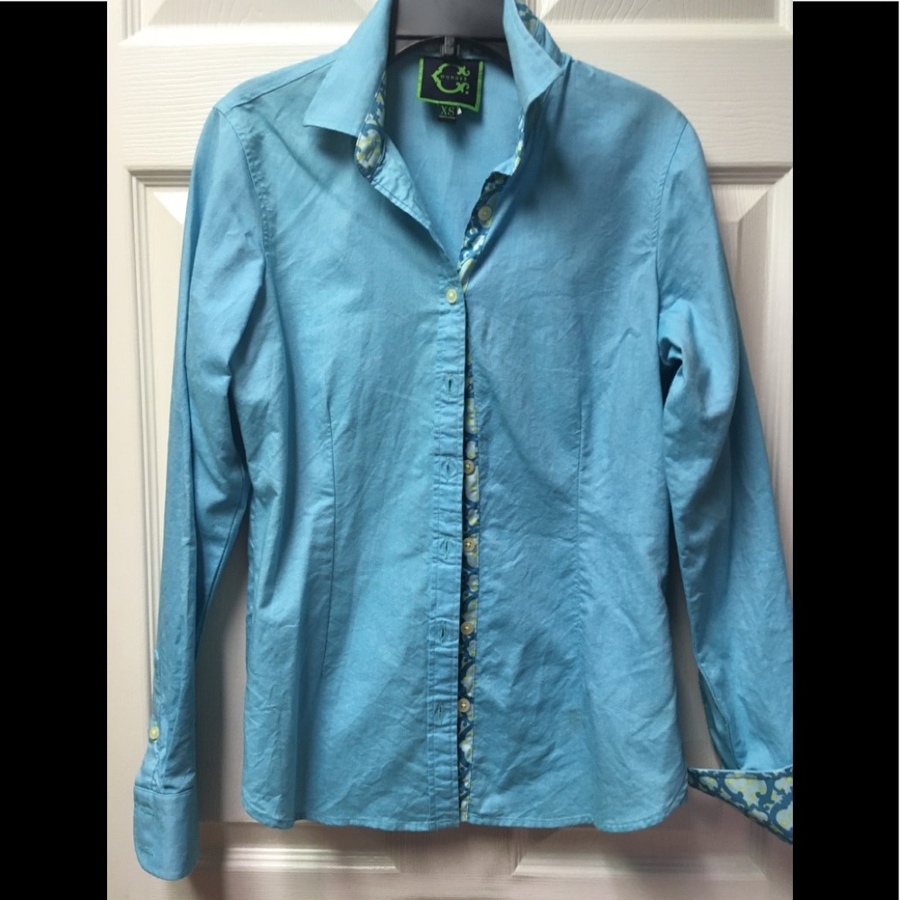 UEC, C.Wonder blue blouse